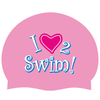 POQSWIM Custom Logo Print Swim Cap, Funny Swimming Cap