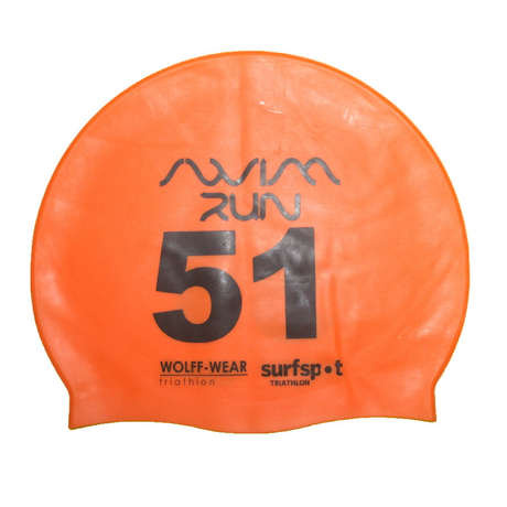 Number Print Swim Cap for Open Water Swimming Event